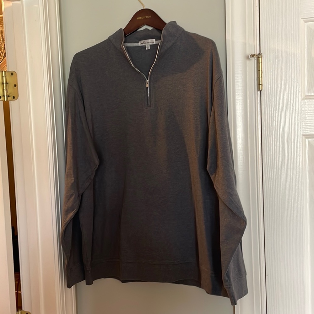 Mens Gray Peter Millar Quarter-Zip